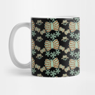 Seamless pattern With Flower And Butterfly Mug